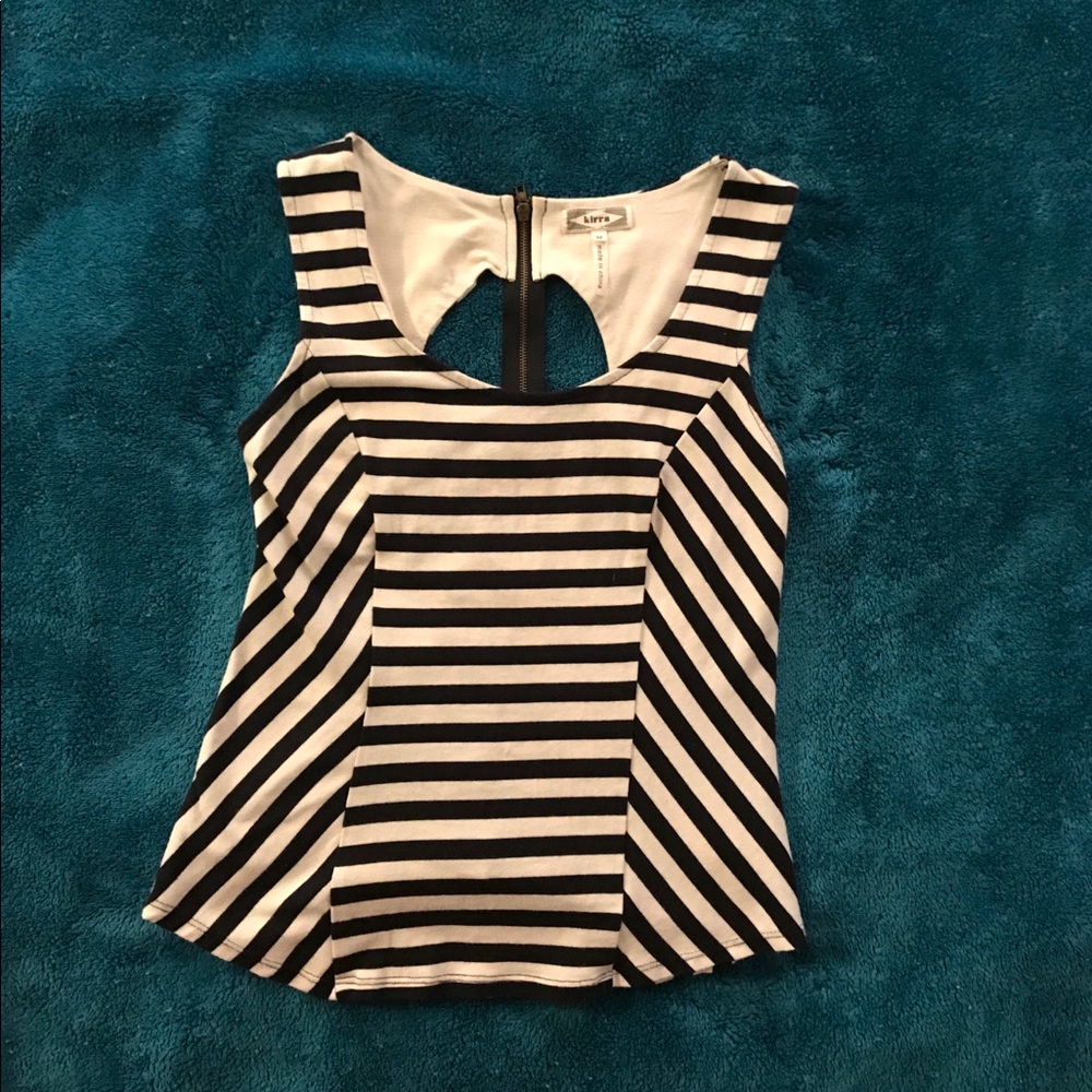 Black & Cream Top